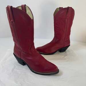 Durango Women's 8.5 M Med. Leather Cowboy Western Boots Red RD4105